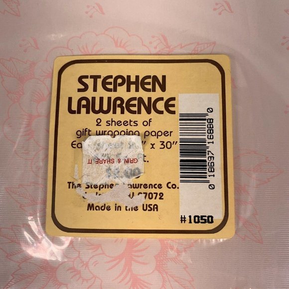 Stephen Lawrence Pink Floral Textured Gift Wrap Sheets 20" x 30" Wrapping Paper - Picture 5 of 8